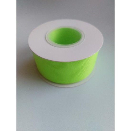 ОПТ Лента репсовая премиум 4 см*20 ярдов, цв. лаймовый 57